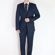 바쏘옴므 23SS 경량 블루네이비 예복 슬림핏 스판 셋업수트 X2JT09