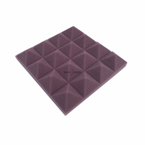 481224 pcs 250x250x50mm 스튜디오 음향 방음 폼 피라미드 흡음 치료 패널 타일 보호 스폰지 7 색, 보라색, 24개