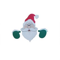 산타 클로스 울타리 Peeker 야외 크리스마스 장식 축제 행사 새해 파티 휴일 2022, 02 Green Santa Claus