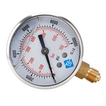 측정 측량도구 캘리퍼 노기스 글리세린 채워진 압력 진공 화합물 게이지 68mm 다이얼 VAC ~ 10000 PSI, 0-250bar, 14 0-250bar