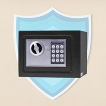 조화e 옷장 벽 등 고정가능 스마트금고 가정용금고 캐쉬박스, 그레이