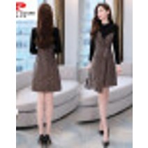 아가씨 일기 동대문 구매 대행 경명 럭셔리 셀렉션피에르 가르뎅 가을 겨울 원피스 년 신작 여성 자숙 기질 날씬하고 세련된 외국 스타일의 두꺼운 체크 모직 편안한 베이스 스커트