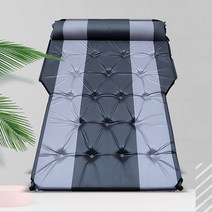 JSTAR 풀체인지 카니발 KA4 배색 스웨이드 SUV 매트 뒷좌석 침대 에어매트 유아 놀이방 자동차용품, A타입/그레이 블랙