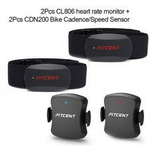 심박계 자전거 GPS 속도계 fitcent dual mode heart rate monitor ant+ blutooth 케이던스 속도 센서 cyling 컴퓨터 wahoo, 2xcdn200 2xcl806
