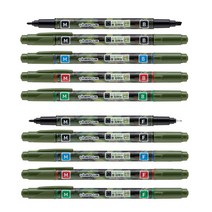 라인플러스 물로 지우는 수성 OHP 펜 MB둥근닙 사각닙 검정, 3개