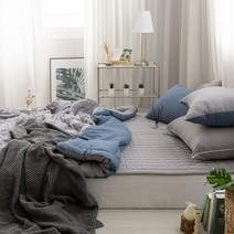 해밀홈 부드러운 차렵이불+패드+베개커버