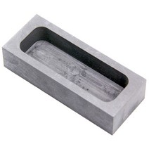 흑연 잉곳 금형 고순도 정제 흑연 골드 실버를위한 용융 주조 금형 (4.92X1.97X1.18Inch / 1250GGold), 하나, 검정
