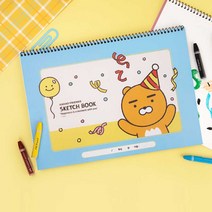 카카오프렌즈 / 해피모먼트 스케치북 / 라이언 어피치 / 5개 묶음 상품, 라이언 (5권)