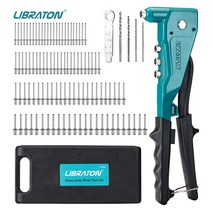 Libraton Heavy Duty Rivet Gun Robust Professional Riveter Pop Set Manual Riveting Tool for Metal Woo, [01] Heavy Duty Rivet Gun, [01] Length 26.5cm