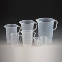 플라스틱 비이커 손잡이 비커 PP 계량컵 50ml-1L, KA00-12A (500ml)(H)