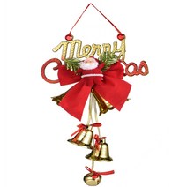 크리스마스 벨 장식 징글 벨 도어 행거 도어 도어 손잡이 Xmas 교수형 화환, 둥근 노인 골든