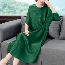 패션 직구 주름원피스 요루원피스 와이드 루즈핏 빅사이즈 슬림핏 뱃살커버 플리츠 프렌치시크 클래식 중년 엄마