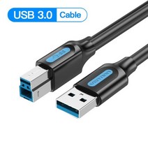 Vention-USB 프린터 케이블 USB 3.0 2.0 Type A Male B 캐논 엡손 HP ZJiang 라벨 DAC, 0 USB 3.0 Cable_0 0.5m