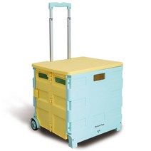 마켓플랜 접이식 폴딩카트 L, 블랙, 2개