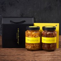 [초코써니 모과청+배도라지대추생강청] 차 선물세트포장 500g 2병 수제청 과일청 답례품, ●500g(모과생강청+효녀효부청)세트