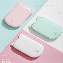 1 1 귀여운 고양이 캐릭터 충전식 손난로 양면발열 usb c타입 충전용 골프장 전기 전자핫팩 보조배터리 휴대용 KC인증 어린이 커플 연인 졸업 입학 크리스마스 선물용, 그린2