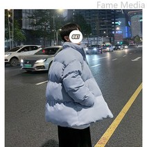 자칠 오버핏 웰론 숏패딩 점퍼 커플 빅사이즈 I4JK007