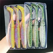 Noeby 6 pc 17 cm39g 실리콘 미끼 낚시 미끼 T 테일 웜 소프트 미끼 인공 베이스 미끼 Swimbait 낚시 장비 낚시 미끼, 09011x6pcs 5019-40