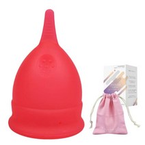월경컵 생리컵 생리용품 월경컵 세정 출입하기 쉬운 누출 없는 부드러운 세척 소독 (노브 타입 M(단품) 산호 레드) 月経カップ 生理カップ 生理用品 月経カップ洗浄 出し入れやすい
