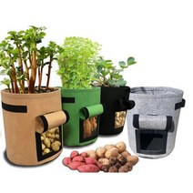 다용도 텃밭 실내 베란다 발코니 정원 재배용 부직포 화분, 블랙ㅡS_15L(25cmx30cm)