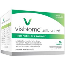 프로바이오틱스 Visbiome 고효능 프로바이오틱 4500억 생박테리아 무향 분말 30팩 온도 모니터가 포함된 재활용 가능한 쿨러에 차갑게 됨, [01] 30개1팩