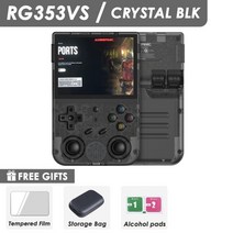 오락기 레트로 옛날오락기 가정용 오락실 게임기 ANBERNIC 휴대용 게임 플레이어 내장 시뮬레이터 20 개 유선 핸들 안드로이드 리눅스 OS RG353VS RG353V 35 인치, RG353VSCrystal BLK+16GNo Games