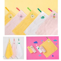 카카오프렌즈 핸드타올 5p 세트 캐릭터 고리형 타월 어린이집 준비물 순면