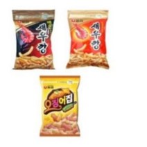 농심 대용량 지퍼백 스낵 모음, 매운새우깡 400g+오징어집 260g+새우깡 400g, 2세트