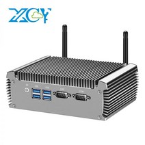 미니컴퓨터 XCY 미니 PC 인텔 코어 i7-4500U 2x RS-232 직렬 포트 듀얼 기가비트 이더넷 와이파이 팬리스 산업용 컴퓨터 Windows Linux, No RAM No SSD NoWiFi, Intel Core i3-4005U