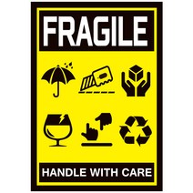 cpfr19 FRAGILE 큰사이즈 택배 블랙 검정 스티커 1000매