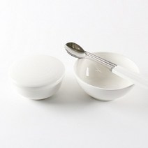 백자 제사 뚜껑밥그릇 대접.키친몰링, 뚜껑공기, 1개