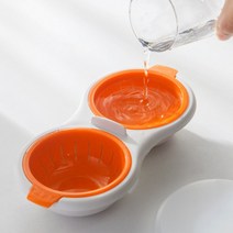 계란빵 기계 업소용 전기 풀빵 메이커 노점상 달걀빵 에그 전자 레인지 에그 포아셔 더블 컵 보일러 찐 계, 01 Orange