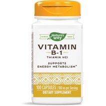 네이쳐스웨이 비타민 B-1 100mg 티아민 HCl 캡슐, 100개입, 1개