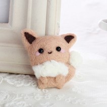 양모펠트 퀼티 DIY 양모 펠트 포케 음악 diy 소재 가방 포켓몬 애니메이션 만화 애완 동물 액세서리 브로치 만들기, 펠트 + 브로치 A63 이브이_