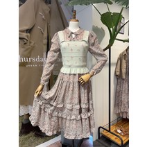 써스데이아일랜드 꽃 자카드 뷔스티에(T216MVT139W)(1272576)