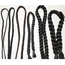 댕기피스 25mm 땋은머리 피스, 1개, 갈색