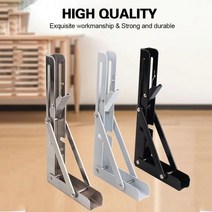 오븐렉 전자렌지선반 스테인레스 스틸 접이식 삼각형 브래킷 선반 지지대 조절 가능한 홀더 DIY 벽걸이, 11 BLACK  12 INCHES