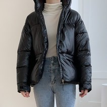타니즈 카폰 하이넥 겨울 여성 숏 패딩