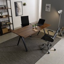 두다닥 리우 LPM 철제회의테이블 1800/2000, 블랙, 아카시아