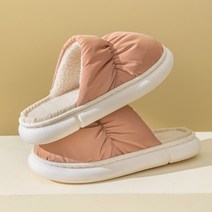따뜻한 편안한 남성 면 슬리퍼 남 겨울 실내 보냉백 굽 통굽 미끄럼 방지 방수 면화 여, 03 40-41(적합39-40발 착용), 17 핑크색