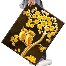 파센 캔버스형 보석십자수 40x50cm세트 상품 DIY 구슬 비즈, MC-022 금나무부엉이
