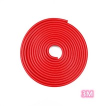 자동차 외곽부품1M 2M 3M 자동차 도어 가장자리 스크래치 보호기 스트립 가드 트림 안티 충돌 철강 스타일, 10 3M Red