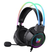 블루투스헤드셋 Onikuma x15pro RGB 게이머 헤드셋 PS4 유선 마이크 스테레오 게임용 이어폰 PS5 Xbox