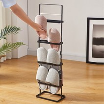 슬리퍼거치대 실내화걸이 현관 거치대 슈즈렉 슬리퍼 정리 신발 수납, 1개, 3딘 양면 블랙