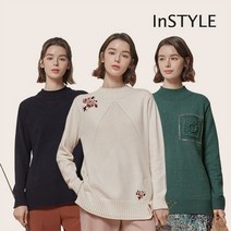 [InSTYLE] 인스타일 22FW 여성 자수 니트 3종
