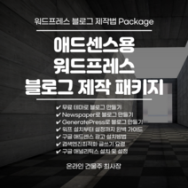 구글 애드센스 광고로 돈 벌 수 있는 워드프레스 블로그 제작 방법이 담긴 전자책