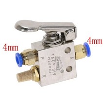 공압 부품 Mechanical Valve TAC2-31P 1/8" Thread 2 Position 3 Way Spring Return Lever Air Pneuma, 02 PC 4mm Fittings