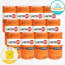 NEW 종근당건강 락토핏 코어맥스 프로바이오틱스 아연 + 생활집사 선물가방, 12통, 60포