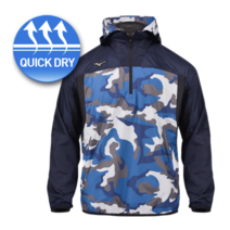 MIZUNO 미즈노 후드긴팔바람막이 곤색