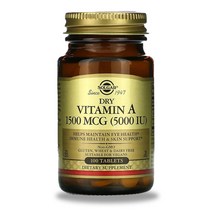 Solgar 솔가 드라이 비타민 A 1500MCG 5000IU 100정 Tablets